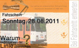 Foto: Sonderfahrt 528 Fahrkarte